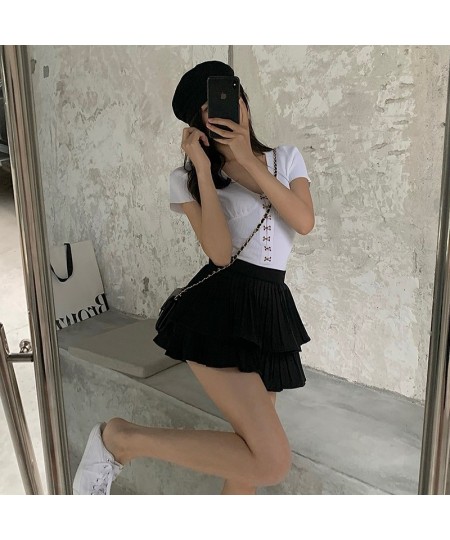 3 Sizes S-l Causal High Waist Summer A-line Pleated Solid Casual High Elastic Waist Women 2023 New Shorts Skirts $27.99 - Bot...