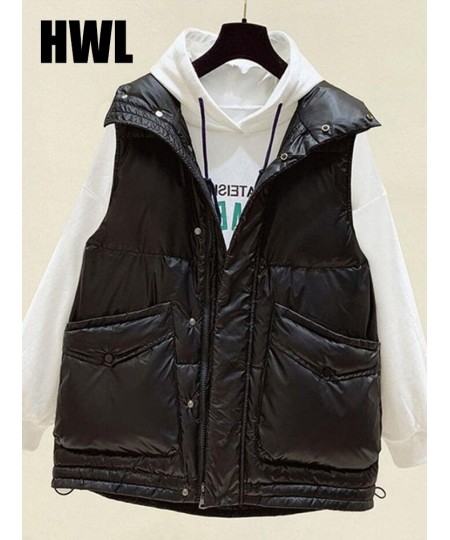 Down Jacket Vest Winter Warm Midi Long Puffer Jacket Womens Lightweight Puffer Vest Casual Outwear Vests Sleeveless Down Jack...