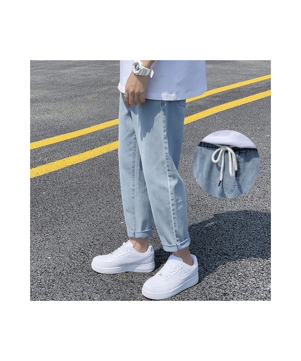 Jeans Women Solid Straight Ankle Length Pockets Loose Autumn Mens Fashion All Match Daily Simple Oversize Ulzzang Harajuku Ch...