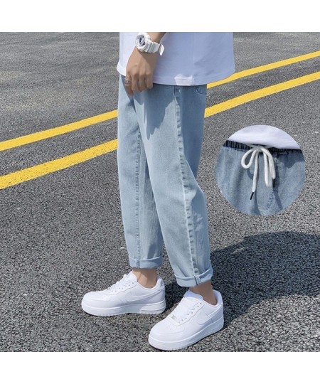 Jeans Women Solid Straight Ankle Length Pockets Loose Autumn Mens Fashion All Match Daily Simple Oversize Ulzzang Harajuku Ch...