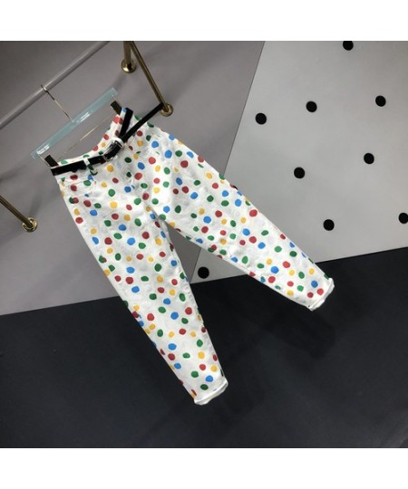 Colorful Polka Dot Jeans for Women 2023 Spring and Summer New Versatile Carrot Trousers High Waist Slimming Harem Denim Pants...