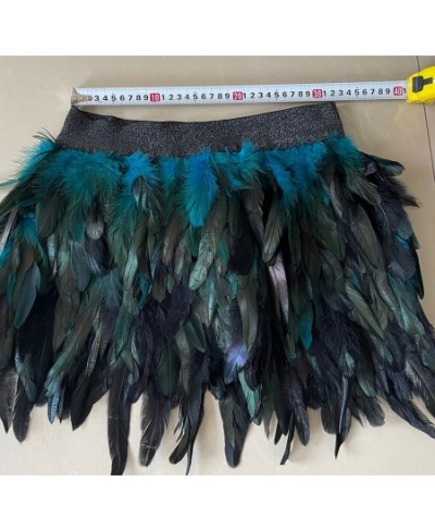 New Design Party Event Plumage Women Harajuku Sexy Lingerie Gothic Harness Garters Belt Swan Feather Skirt $40.89 - Bottoms