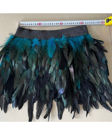 New Design Party Event Plumage Women Harajuku Sexy Lingerie Gothic Harness Garters Belt Swan Feather Skirt $40.89 - Bottoms