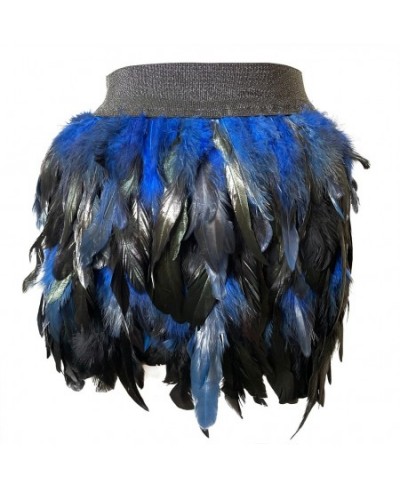 New Design Party Event Plumage Women Harajuku Sexy Lingerie Gothic Harness Garters Belt Swan Feather Skirt $40.89 - Bottoms