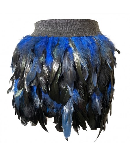 New Design Party Event Plumage Women Harajuku Sexy Lingerie Gothic Harness Garters Belt Swan Feather Skirt $40.89 - Bottoms