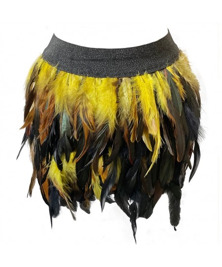 New Design Party Event Plumage Women Harajuku Sexy Lingerie Gothic Harness Garters Belt Swan Feather Skirt $40.89 - Bottoms