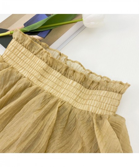 Women's Summer High Waist Exquisite Skirt Double-Layer Irregular Fringed Skirt $59.37 - Skirts