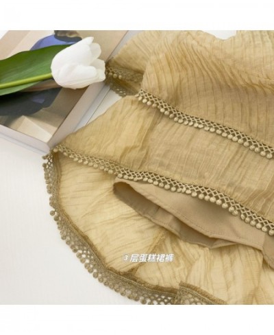 Women's Summer High Waist Exquisite Skirt Double-Layer Irregular Fringed Skirt $59.37 - Skirts