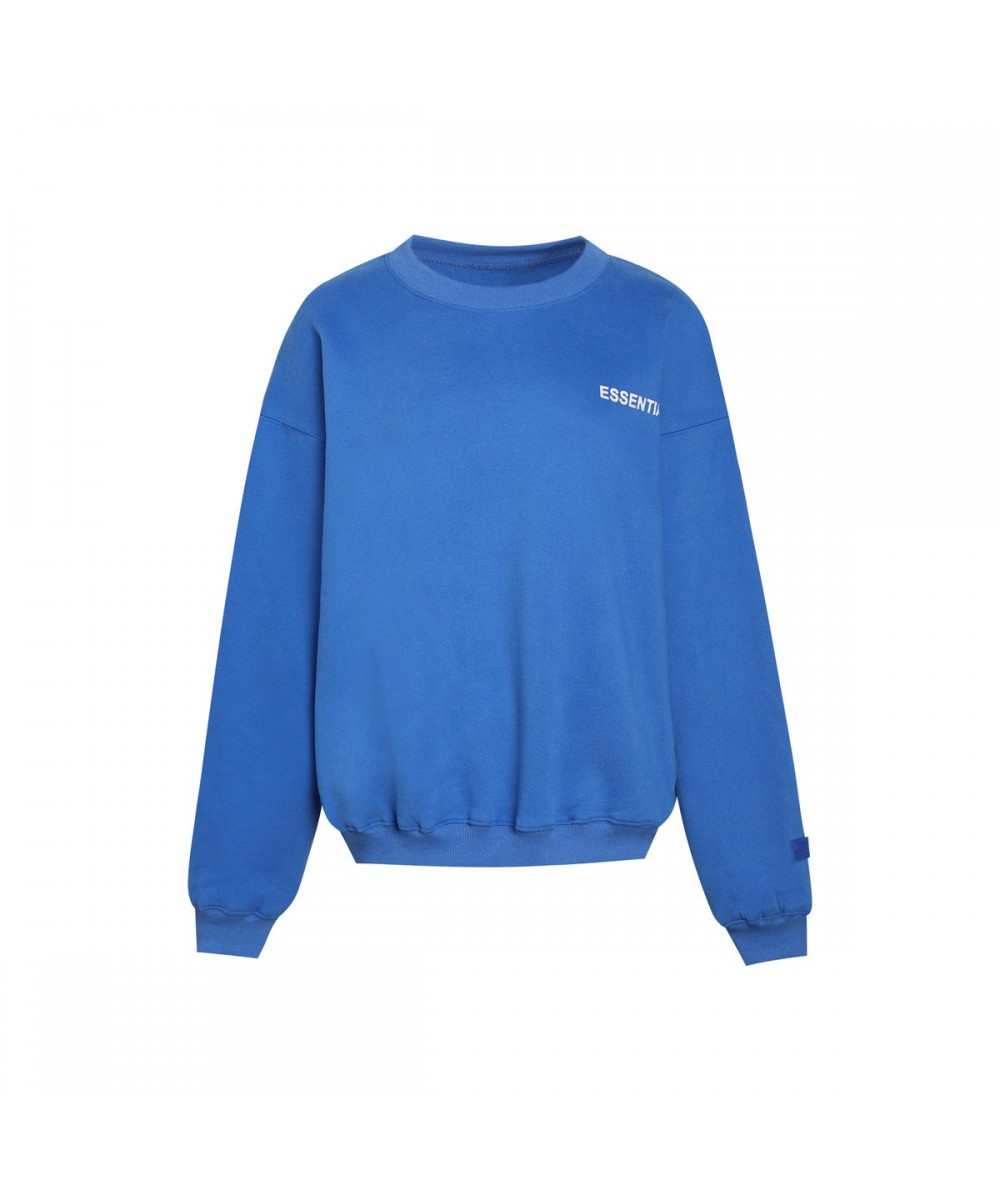 Light Blue Grey Cotton Fleece Oversize Long Sleeve Streetwear Sweatshirts Vintage Brand Pullover Warm Crewneck Sweatshirt Wom...