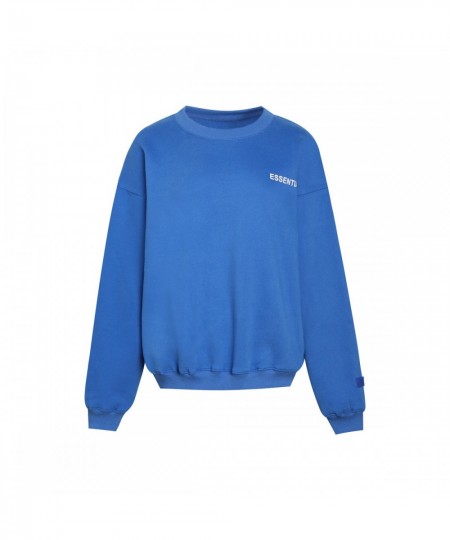 Light Blue Grey Cotton Fleece Oversize Long Sleeve Streetwear Sweatshirts Vintage Brand Pullover Warm Crewneck Sweatshirt Wom...