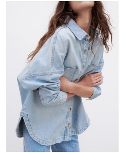 summer new women's clothing Hong Kong style versatile pockets plus size denim shirt jacket jacket $70.15 - Jackets & Coats