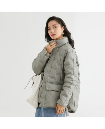 2022 Winter Version Women Light White Duck Down Coat Korean Female Solid Puffer Jacket Thicken Warm Stand Short Lady Outwear ...