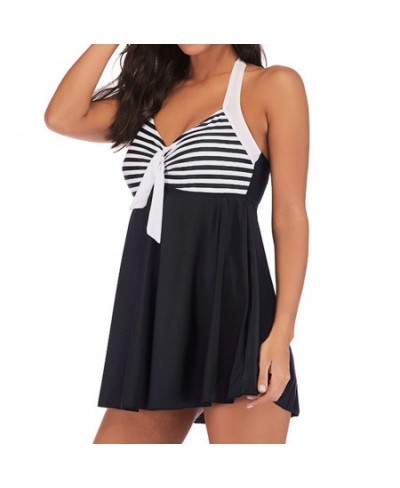 2pc Bikinis Set Women Swimdress Plus Size Tankini Swimjupmsuit Swimsuit Casual Fashion Striped Beachwear Swimwear Mujer 2023 ...