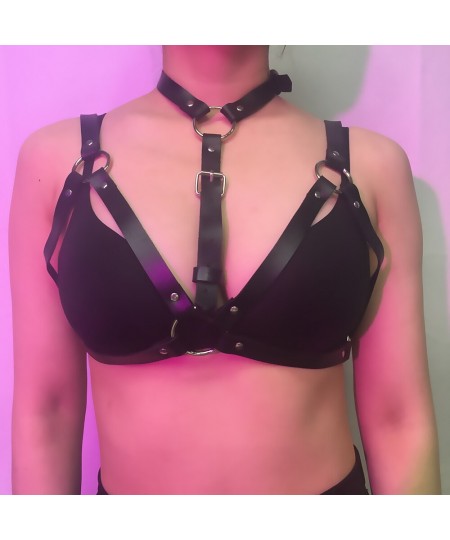 Sexy Leather Chest Harness Women Bra Erotic Underwear Lingerie Thigh Garter Belt Goth Bdsm Body Bondage Leg Stockings $24.92 ...