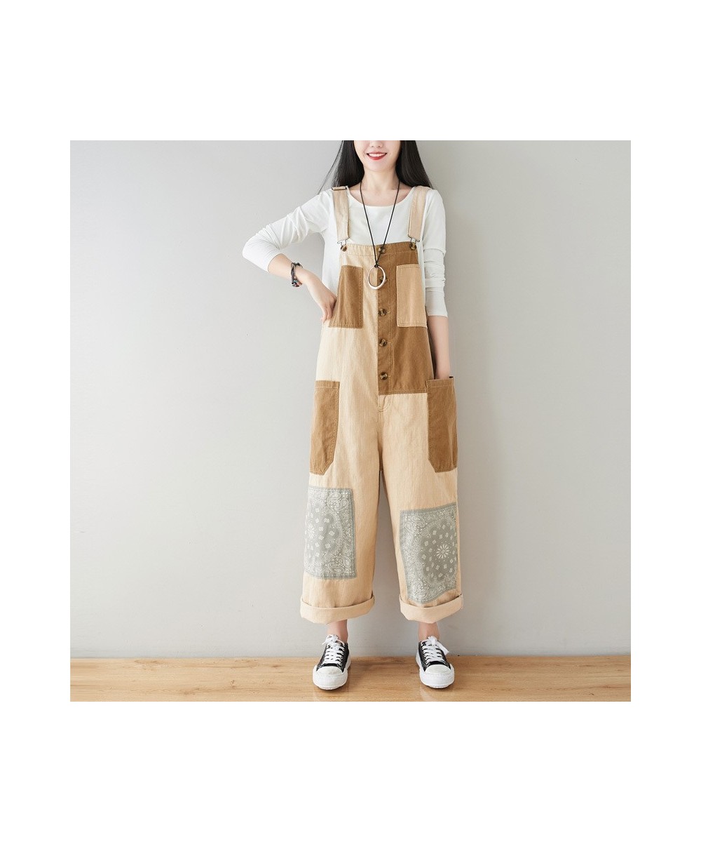 Women Loose Patchwork Bleached Scratched Jumpsuits Ladies Denim Overalls Female 2023 Spring Summer Spliced Rompers Pants $74....