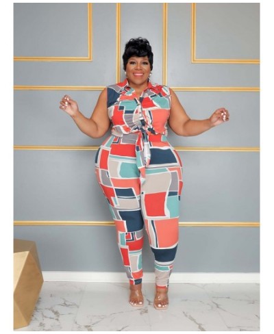 Two Piece Set Women Outfit 2023 Summer Short Sleeve Top and Pant Suits Matching Sets Plus Size Wholesale $44.07 - Plus Size C...