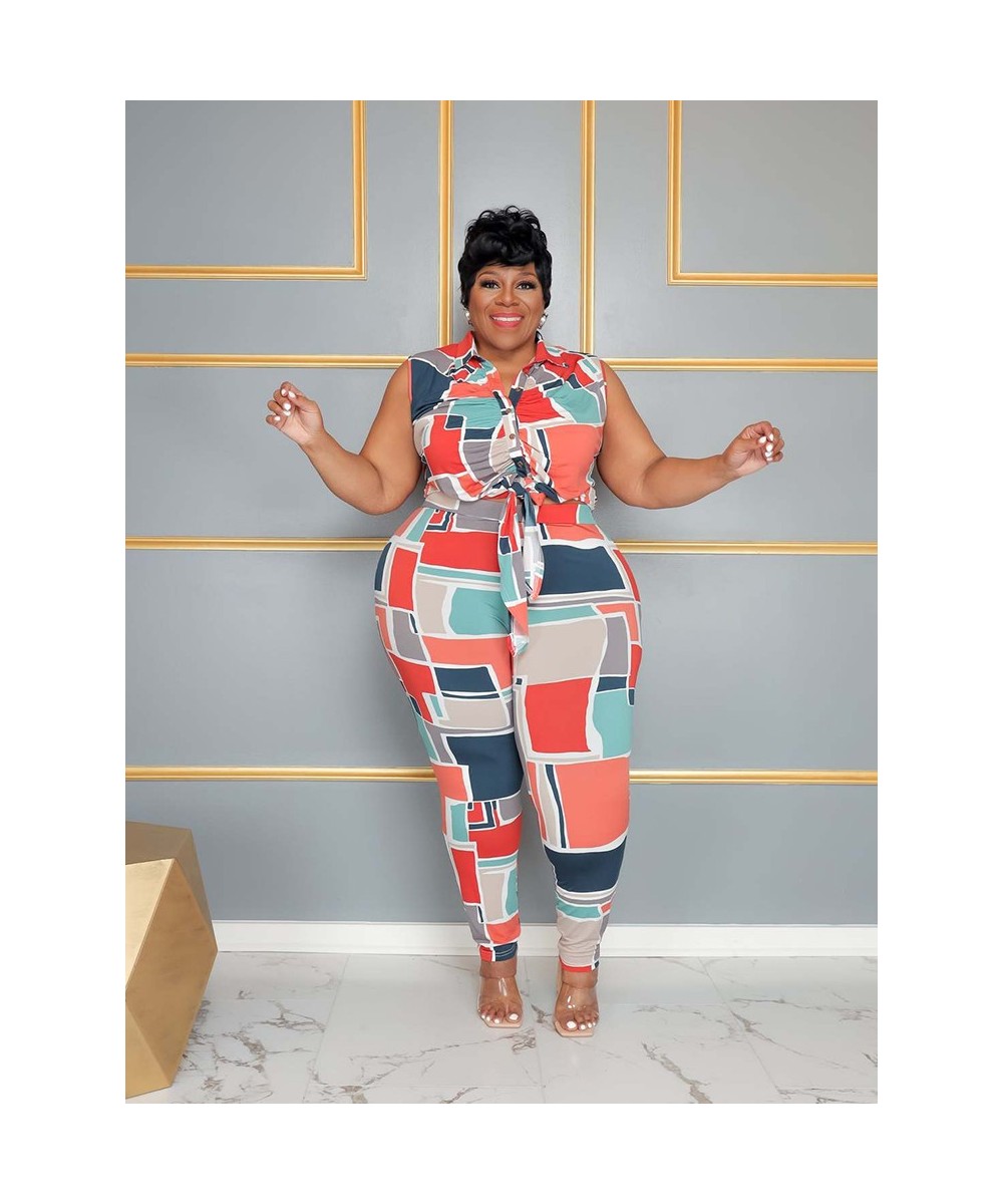 Two Piece Set Women Outfit 2023 Summer Short Sleeve Top and Pant Suits Matching Sets Plus Size Wholesale $44.07 - Plus Size C...