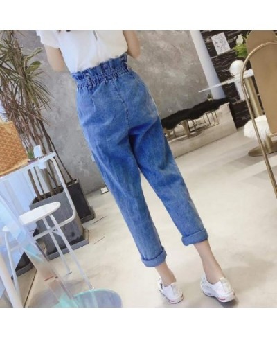 Retro Drawstring High Waist Jeans Women's Invisible Open-Seat Pants Outdoor Convenient Loose Straight Trousers Denim Harem $6...