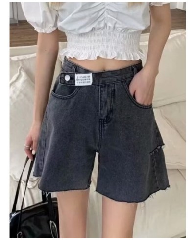 Gradient Hot Girl Denim Shorts Women's Summer Niche Sweet And Cool Loose High Waist A-line Wide-leg Five-point Pants $29.37 -...