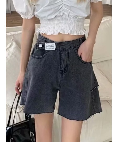 Gradient Hot Girl Denim Shorts Women's Summer Niche Sweet And Cool Loose High Waist A-line Wide-leg Five-point Pants $29.37 -...