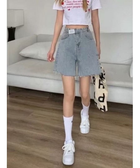 Gradient Hot Girl Denim Shorts Women's Summer Niche Sweet And Cool Loose High Waist A-line Wide-leg Five-point Pants $29.37 -...