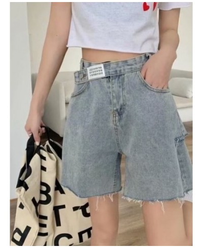 Gradient Hot Girl Denim Shorts Women's Summer Niche Sweet And Cool Loose High Waist A-line Wide-leg Five-point Pants $29.37 -...