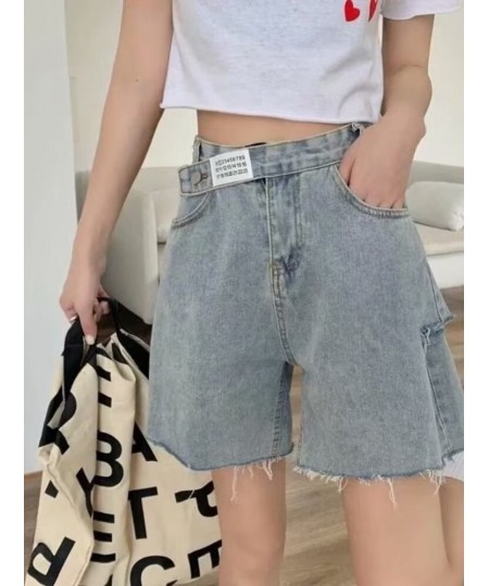 Gradient Hot Girl Denim Shorts Women's Summer Niche Sweet And Cool Loose High Waist A-line Wide-leg Five-point Pants $29.37 -...