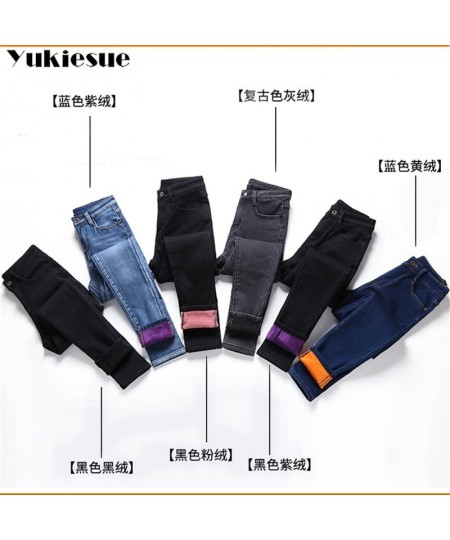 Winter Warm Jeans Woman 2022 High Waist Casual Velvet Ladies Trousers Female Pantalon Denim jeans for Women Pants clothe 40 $...