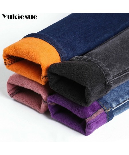 Winter Warm Jeans Woman 2022 High Waist Casual Velvet Ladies Trousers Female Pantalon Denim jeans for Women Pants clothe 40 $...