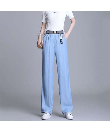 Summer Oversized 4xl Ice Silk Wide Leg Jeans For Women Baggy Casual Thin Vaqueros Fashion High Waist Straight Pantalones $32....