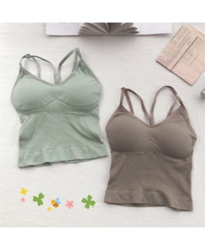 Women Padded Camis Push Up Sexy Top Suspender Tank Up Fashion Solid Color Lingerie Female Soft Top Bra $13.76 - Tops & Tees