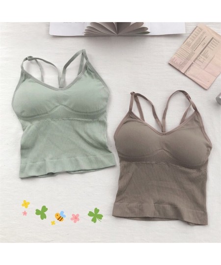 Women Padded Camis Push Up Sexy Top Suspender Tank Up Fashion Solid Color Lingerie Female Soft Top Bra $13.76 - Tops & Tees