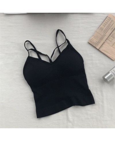 Women Padded Camis Push Up Sexy Top Suspender Tank Up Fashion Solid Color Lingerie Female Soft Top Bra $13.76 - Tops & Tees