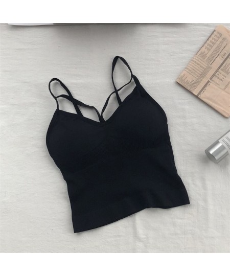 Women Padded Camis Push Up Sexy Top Suspender Tank Up Fashion Solid Color Lingerie Female Soft Top Bra $13.76 - Tops & Tees