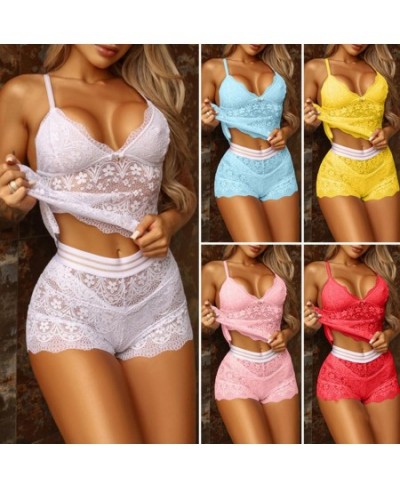 Women Sleepwear Set Soft Above Knee Backless Sleeveless Deep V Neck Lady Pajamas Set Nighty Suit for Romantic Night $21.02 - ...