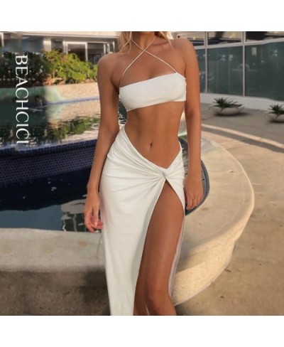 BEACHCICI Women Fashion Sexy Bikini Swimsuit Summer Three Piece Solid Color Backless Lace Up Bathing Suit Swimwear For Female...