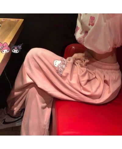 Women Hello Kitty Casual Pants Sports Wide Leg Flared Trousers Harem Pants Pants for Womens Y2k Cargo Pants for Women $29.89 ...