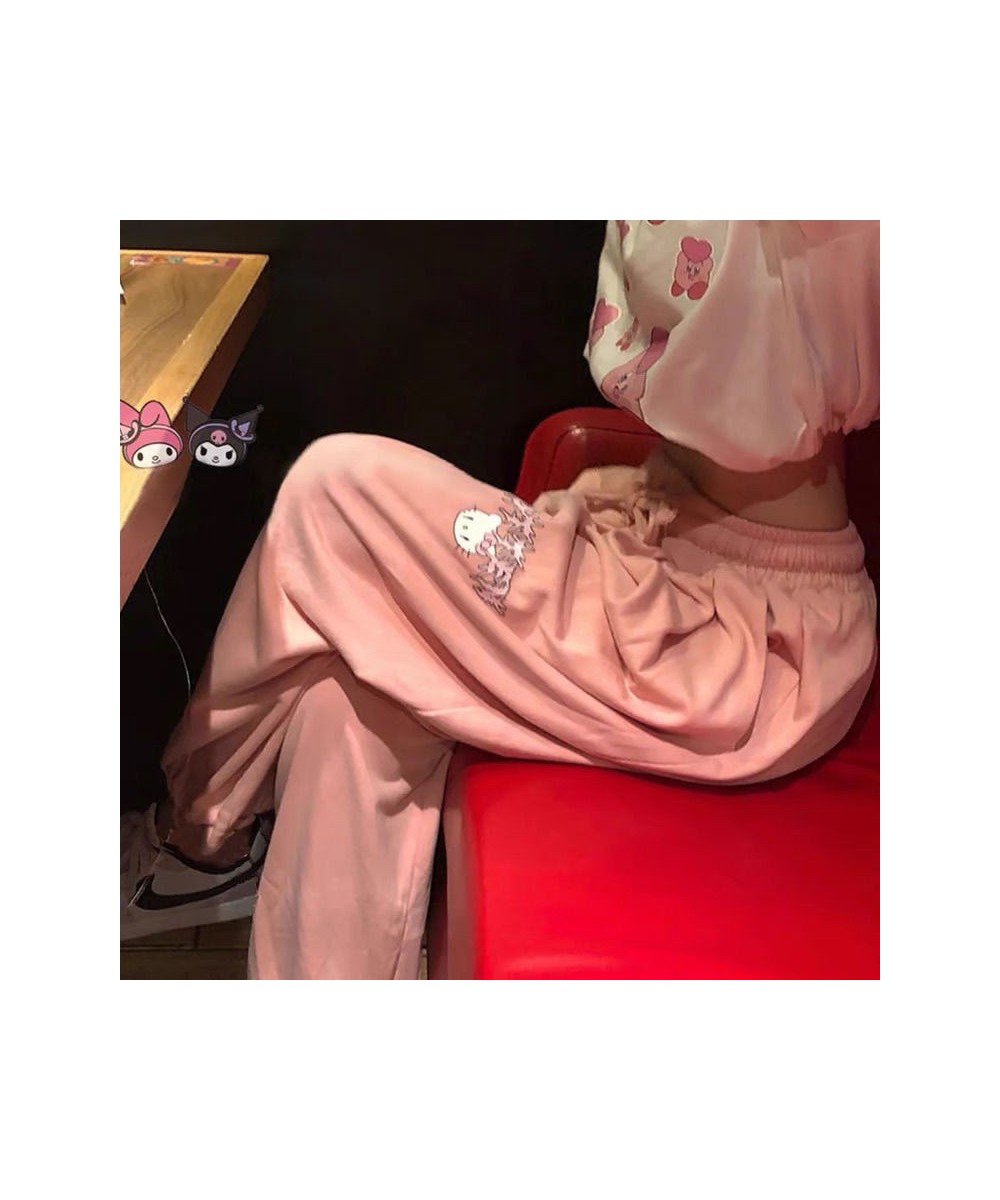 Women Hello Kitty Casual Pants Sports Wide Leg Flared Trousers Harem Pants Pants for Womens Y2k Cargo Pants for Women $29.89 ...