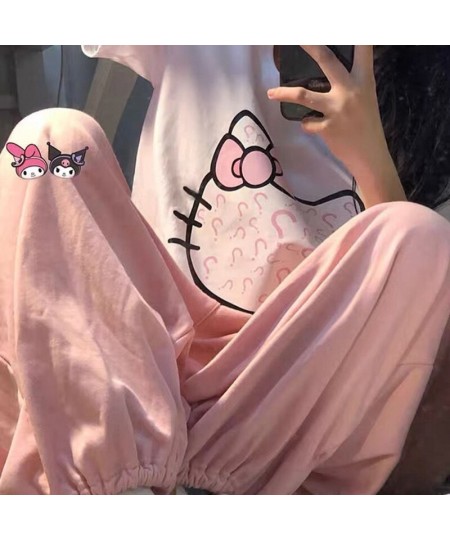 Women Hello Kitty Casual Pants Sports Wide Leg Flared Trousers Harem Pants Pants for Womens Y2k Cargo Pants for Women $29.89 ...