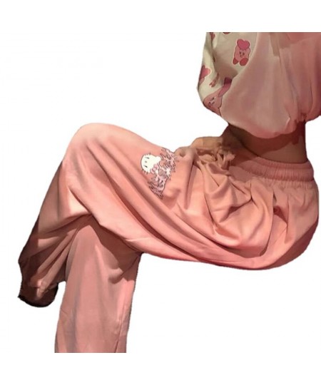 Women Hello Kitty Casual Pants Sports Wide Leg Flared Trousers Harem Pants Pants for Womens Y2k Cargo Pants for Women $29.89 ...