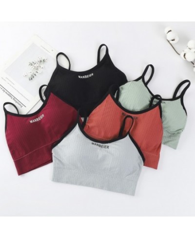 Sexy Sports Camis Women Seamless Wire-Free Tank Camisole Sports Underwear Crop Top Tee Lingerie Bralette Beauty Back Tube Top...