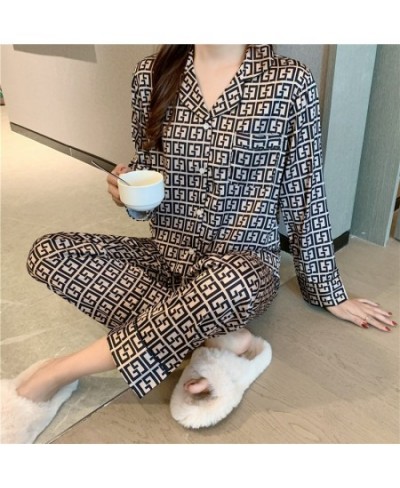 Silk Pajamas Women's Summer Long Sleeve Trousers Two-piece Set Fashionable Wearable Ladies Thin Casual Homewear Suit Sexy Pjs...