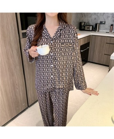 Silk Pajamas Women's Summer Long Sleeve Trousers Two-piece Set Fashionable Wearable Ladies Thin Casual Homewear Suit Sexy Pjs...