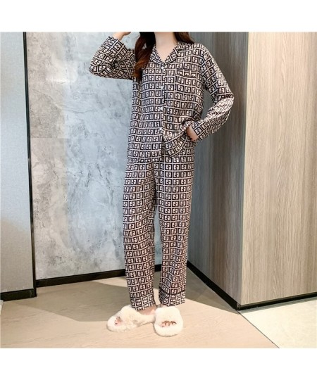 Silk Pajamas Women's Summer Long Sleeve Trousers Two-piece Set Fashionable Wearable Ladies Thin Casual Homewear Suit Sexy Pjs...