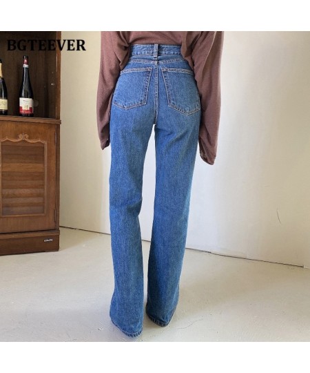 Casual Loose Straight Women Jeans Pants High Waist Pockets Female Floor-length Wide Leg Denim Trousers 2023 Autumn $51.47 - J...