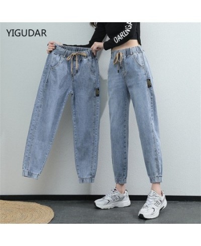 White Jeans for Women High Waist Harem Mom Jeans Spring 2022 New Black Women Jeans Streetwear Jeans Female harem pants $45.25...