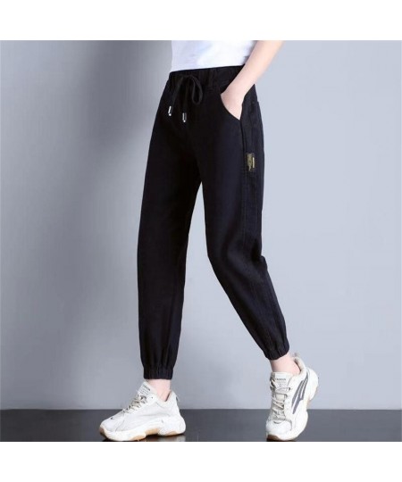 White Jeans for Women High Waist Harem Mom Jeans Spring 2022 New Black Women Jeans Streetwear Jeans Female harem pants $45.25...