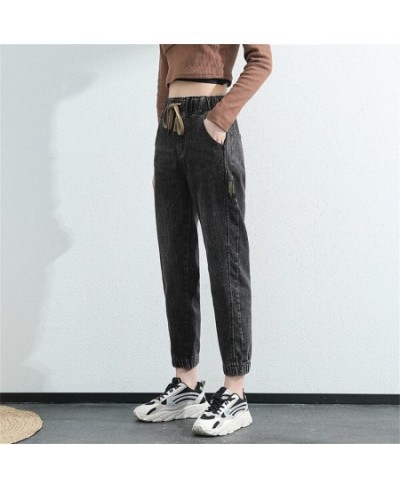 White Jeans for Women High Waist Harem Mom Jeans Spring 2022 New Black Women Jeans Streetwear Jeans Female harem pants $45.25...