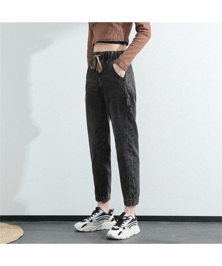 White Jeans for Women High Waist Harem Mom Jeans Spring 2022 New Black Women Jeans Streetwear Jeans Female harem pants $45.25...