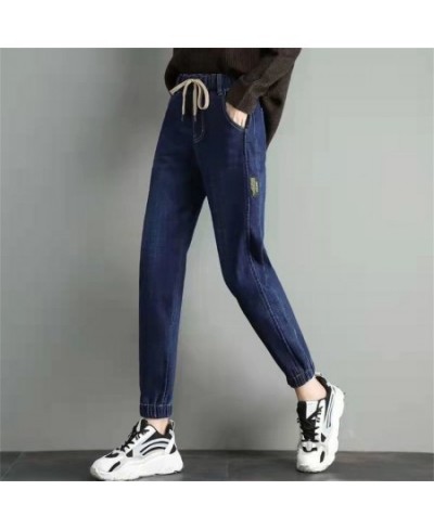 White Jeans for Women High Waist Harem Mom Jeans Spring 2022 New Black Women Jeans Streetwear Jeans Female harem pants $45.25...